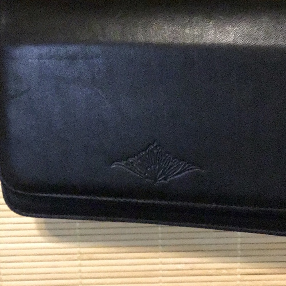 Black leather purse